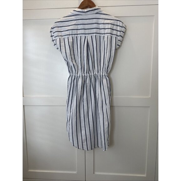 Japna Short Sleeve Dress Women’s Size Sm Striped Button Up Short Sleeve Dress - Picture 9 of 9